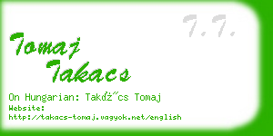 tomaj takacs business card